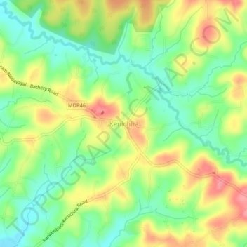 Kenichira topographic map, elevation, terrain