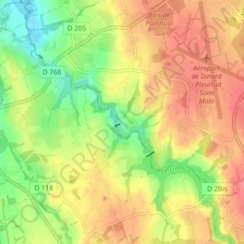 Le Bois Ménard topographic map, elevation, terrain