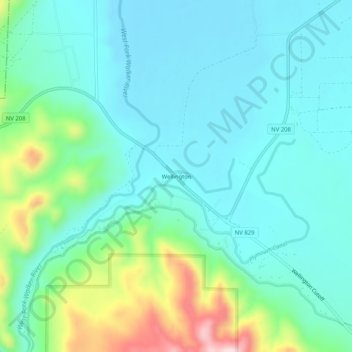 Wellington topographic map, elevation, terrain