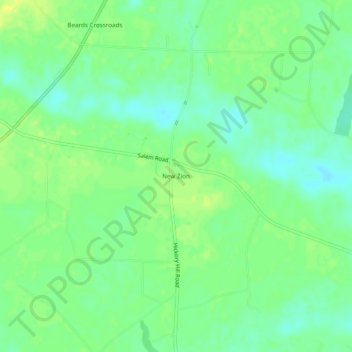 New Zion topographic map, elevation, terrain