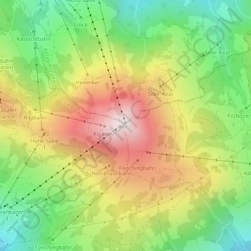 Hohe Salve topographic map, elevation, terrain