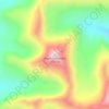 Algae Mountain topographic map, elevation, terrain