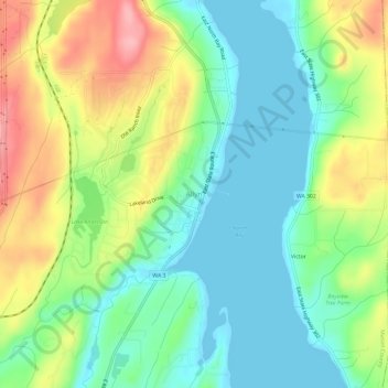 Allyn topographic map, elevation, terrain