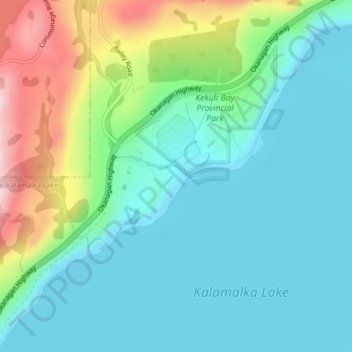 Kalamalka topographic map, elevation, terrain