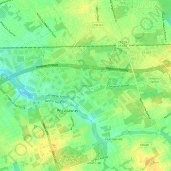 Newtown topographic map, elevation, terrain