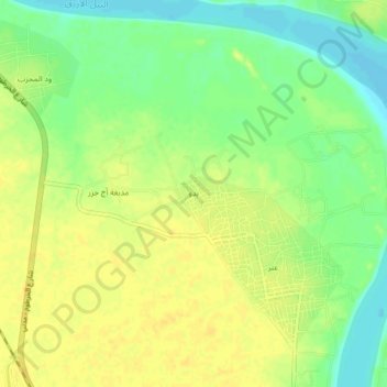 Badawi topographic map, elevation, terrain