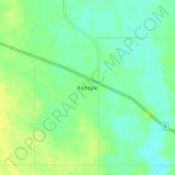 Richdale topographic map, elevation, terrain