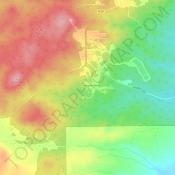 Seeberville topographic map, elevation, terrain