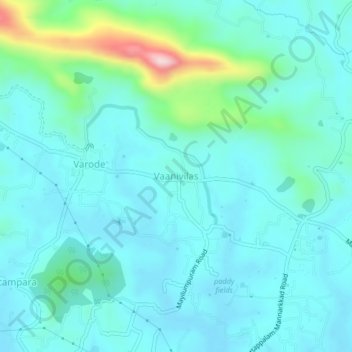 Vaanivilas topographic map, elevation, terrain