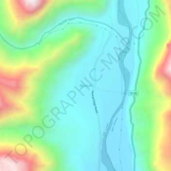 Nomal topographic map, elevation, terrain