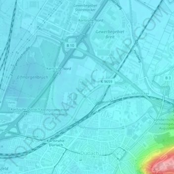 Untere Hub topographic map, elevation, terrain