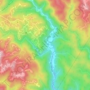 Powderhorn Mountain topographic map, elevation, terrain