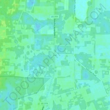Ivan topographic map, elevation, terrain