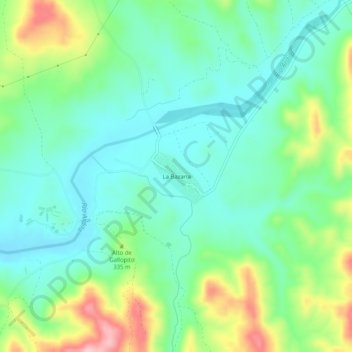 La Bazana topographic map, elevation, terrain