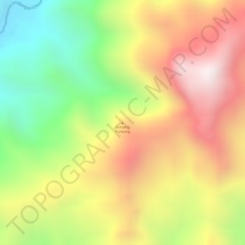 Gunung Puntang topographic map, elevation, terrain