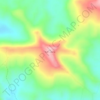 Bukit Lawang topographic map, elevation, terrain