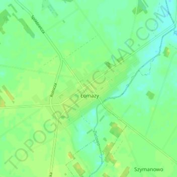 Rynek topographic map, elevation, terrain