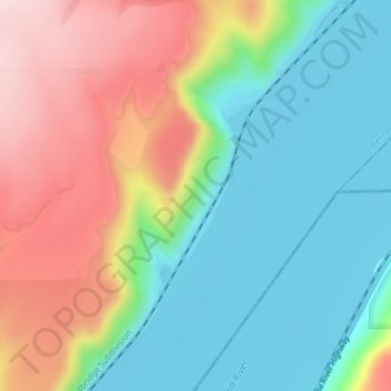 Columbia Plateau topographic map, elevation, terrain