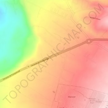 Novillero topographic map, elevation, terrain