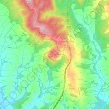 Civitella Marittima topographic map, elevation, terrain