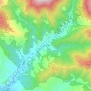 Sapadere topographic map, elevation, terrain