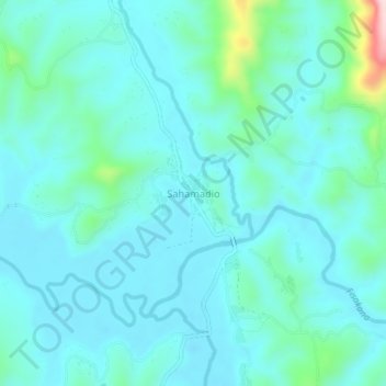 Sahamadio topographic map, elevation, terrain