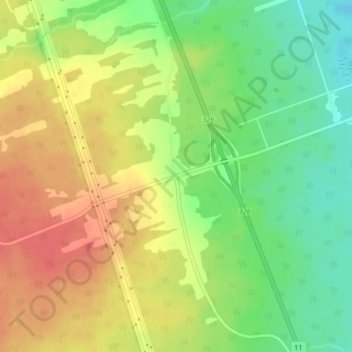 LaPlante topographic map, elevation, terrain