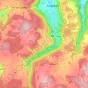Hartenberg topographic map, elevation, terrain