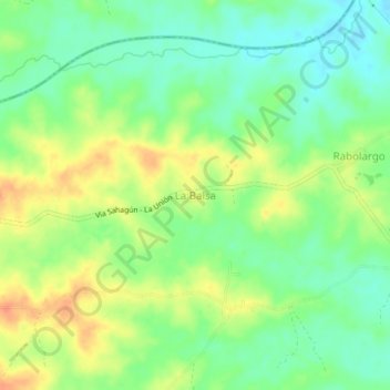 La Balsa topographic map, elevation, terrain