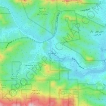 Cornell topographic map, elevation, terrain