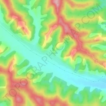 Costești topographic map, elevation, terrain
