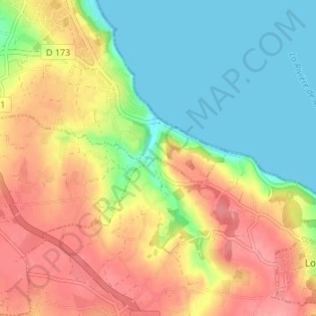 Kermaria topographic map, elevation, terrain