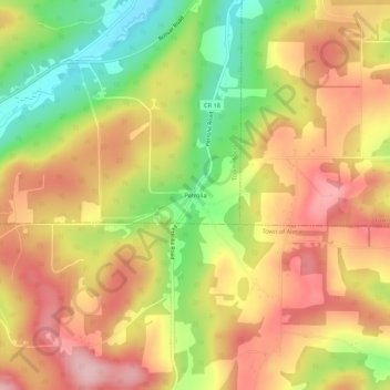 Petrolia topographic map, elevation, terrain