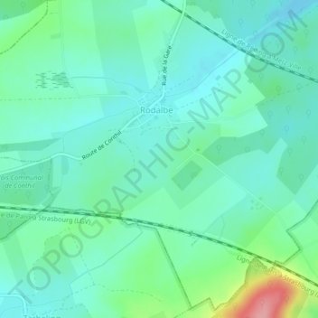 Chemin de Pierres topographic map, elevation, terrain