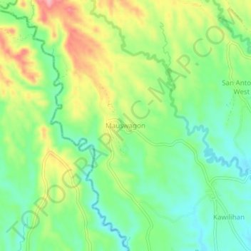 Mauswagon topographic map, elevation, terrain