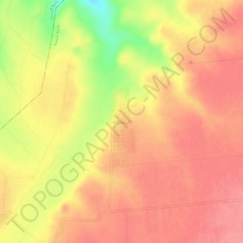 Az Za`faranah topographic map, elevation, terrain
