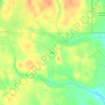 Ladoga topographic map, elevation, terrain