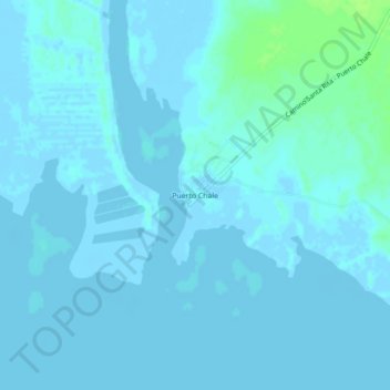Puerto Chale topographic map, elevation, terrain