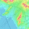 Athens topographic map, elevation, terrain