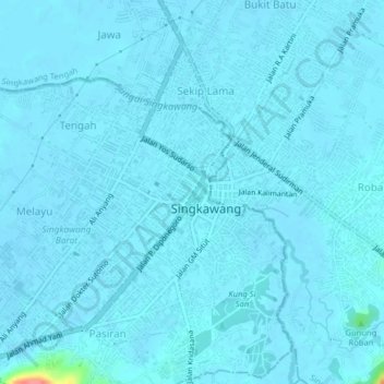 Condong topographic map, elevation, terrain