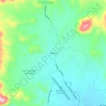 Cholula topographic map, elevation, terrain
