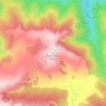 Ruatahuna topographic map, elevation, terrain