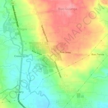 Ula topographic map, elevation, terrain