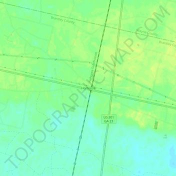 Hortense topographic map, elevation, terrain