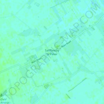 Saltfleetby St Peter topographic map, elevation, terrain