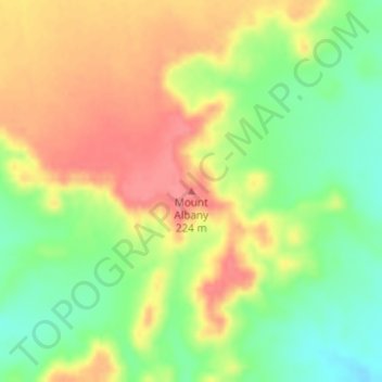 Mount Albany topographic map, elevation, terrain