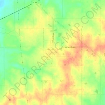 Logan topographic map, elevation, terrain