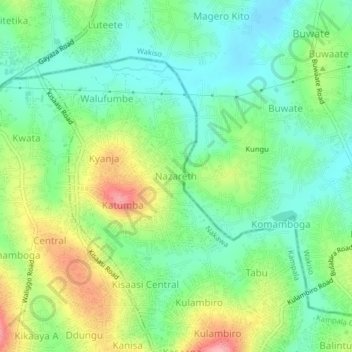 Nazareth topographic map, elevation, terrain