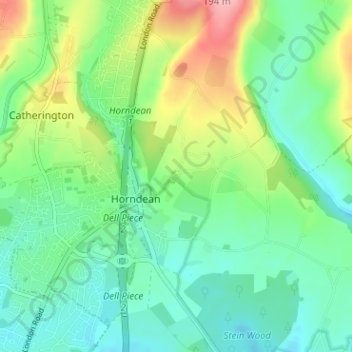 Blendworth topographic map, elevation, terrain