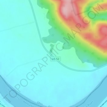 Sandy Springs topographic map, elevation, terrain